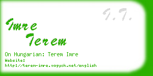 imre terem business card